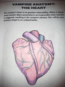 Sample page from The Vampire Combat Field Guide.  I colored this all by myself!