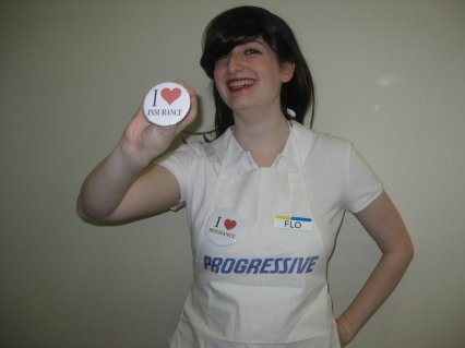 Nikki as Flo the Progressive Girl
