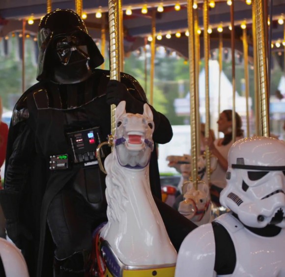 Star Wars Vader Riding Merry Go Round