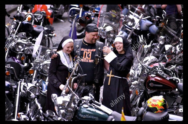 Hells Angels and lager drinking Nuns. August 2003