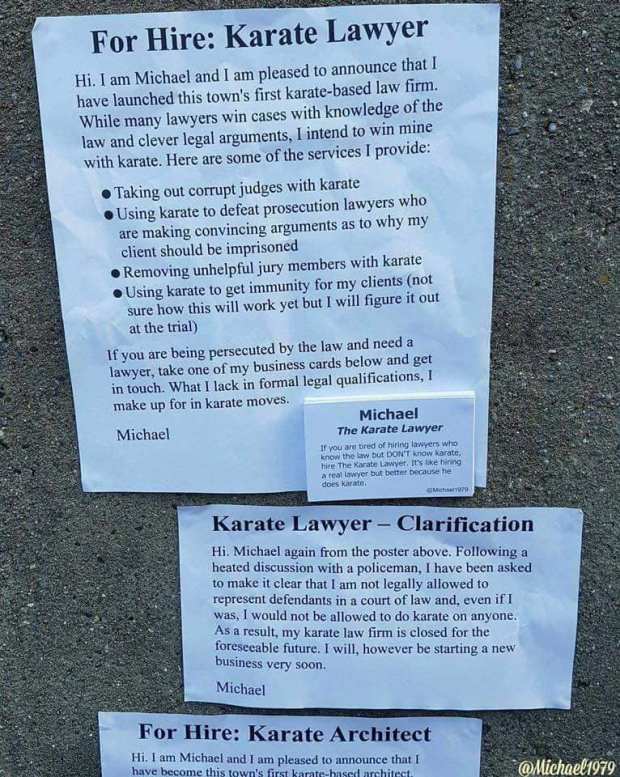Karate Lawyer For Hire