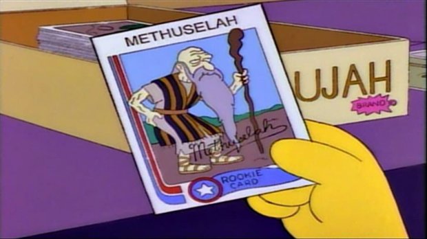 Simpsons Methuselah Rookie Card