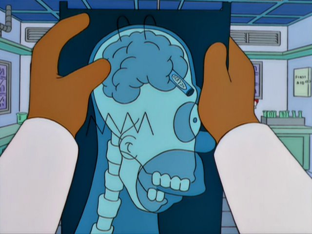 Simpsons Homer Brain Crayon